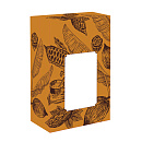 : коробка малая с окном "какао-бобы" опт без лого